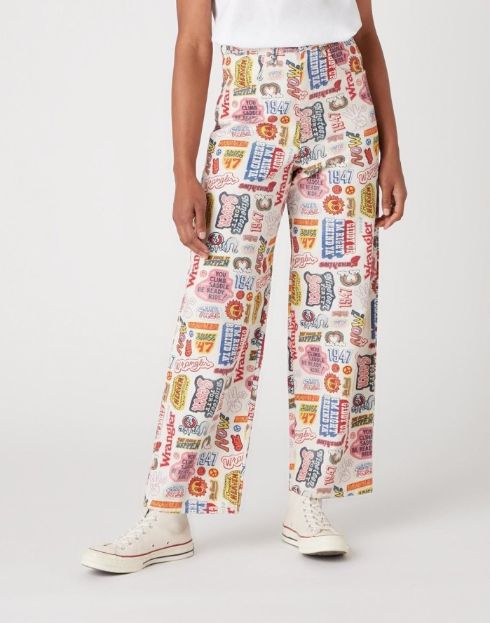 SPODNIE DAMSKIE WRANGLER WIDE BARREL COWGIRL HEAVEN W23DE429A 112127906