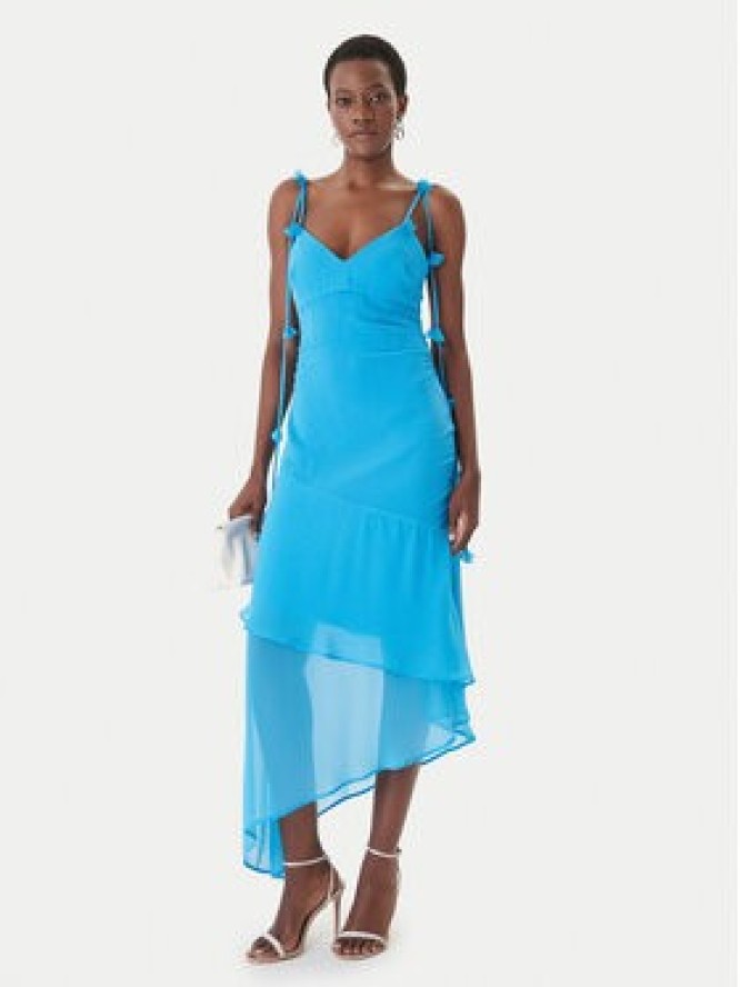 Guess Sukienka koktajlowa W6GKAD W2526 Niebieski Regular Fit