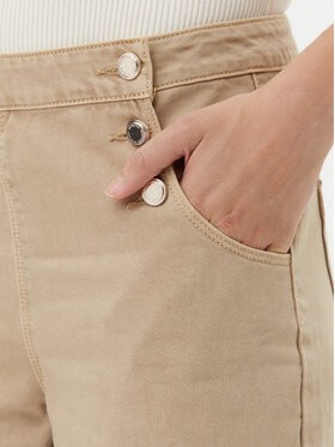 Morgan Spodnie materiałowe 251-PICHAK Beżowy Wide Leg