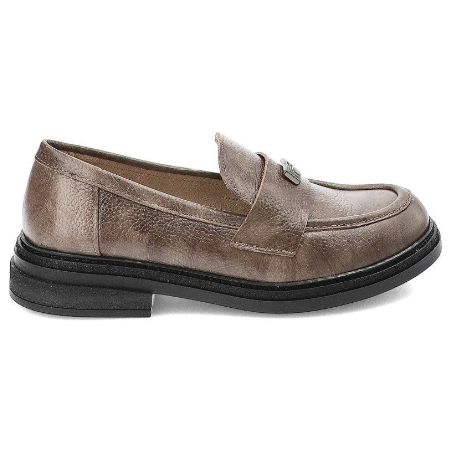 Brązowe Półbuty Armodo Wsuwane Obuwie Damskie