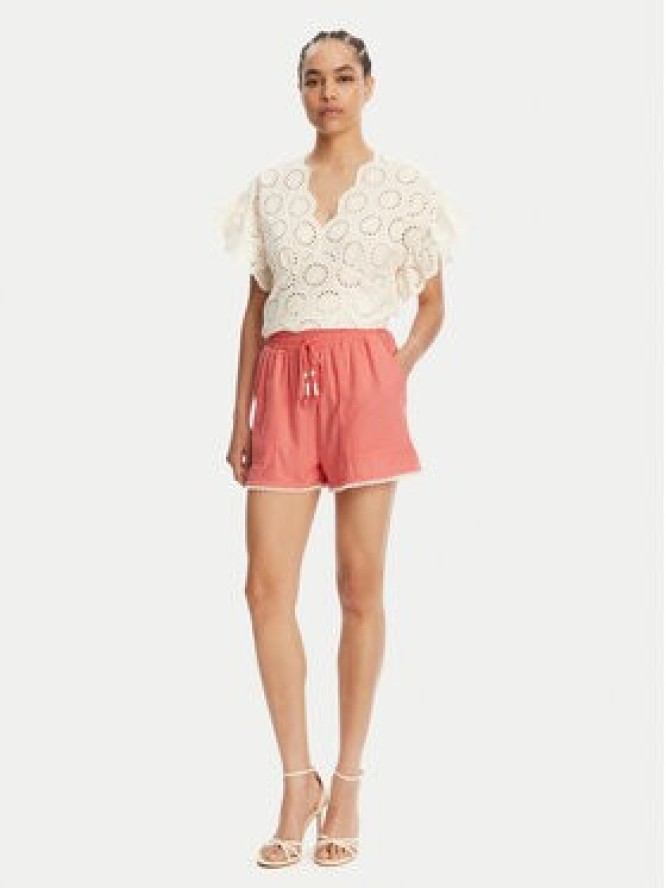 TWINSET Szorty materiałowe 251LM2QGG Koralowy Regular Fit