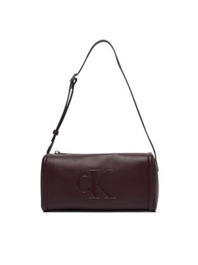 Calvin Klein Torebka Bold Ck Slouchy Shoulder Bag LV04F3894G Brązowy ciemny
