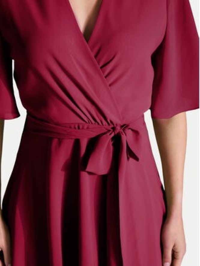 Swing Sukienka koktajlowa 5AI10200 Bordowy Regular Fit