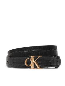 Calvin Klein Pasek Damski Facet Ck Buckle Pebble LV04F7102G Czarny