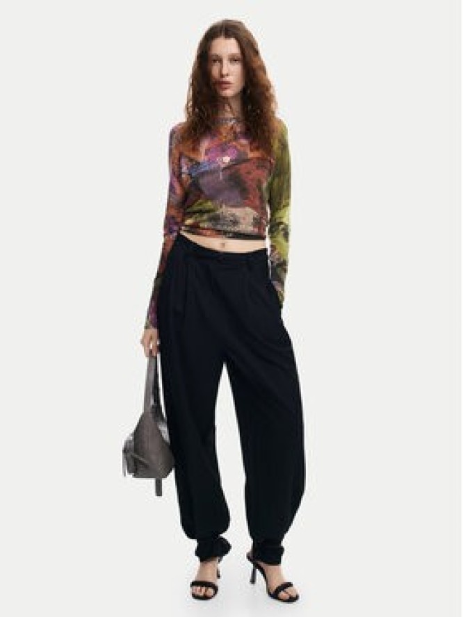 Desigual Sweter Camo Petals 24WWJF75 Kolorowy Regular Fit
