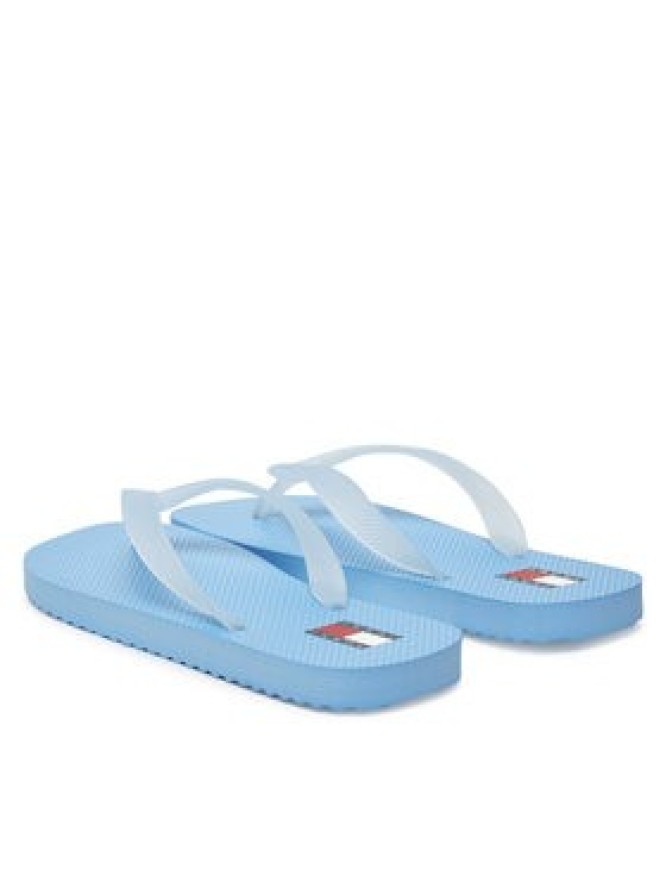 Tommy Jeans Japonki Tjw Logo Flip Flop EN0EN02447 Błękitny