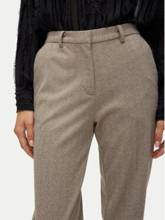 Vero Moda Spodnie materiałowe Kawi 10319665 Beżowy Straight Fit