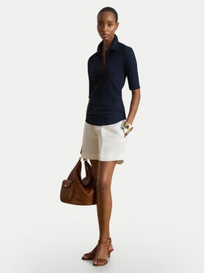 LAUREN RALPH LAUREN Polo 200P10120005 Granatowy Regular Fit