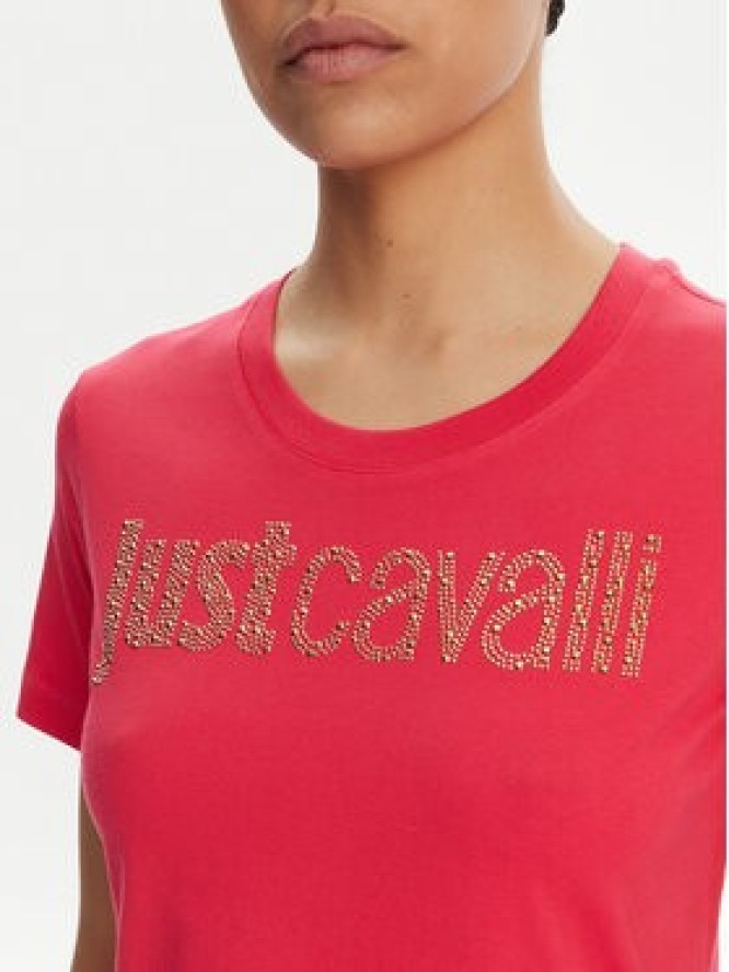 Just Cavalli Sukienka codzienna 78PAOE15 Różowy Regular Fit
