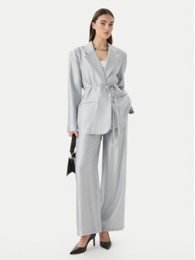 Eleh Spodnie materiałowe SS260403 Błękitny Relaxed Fit