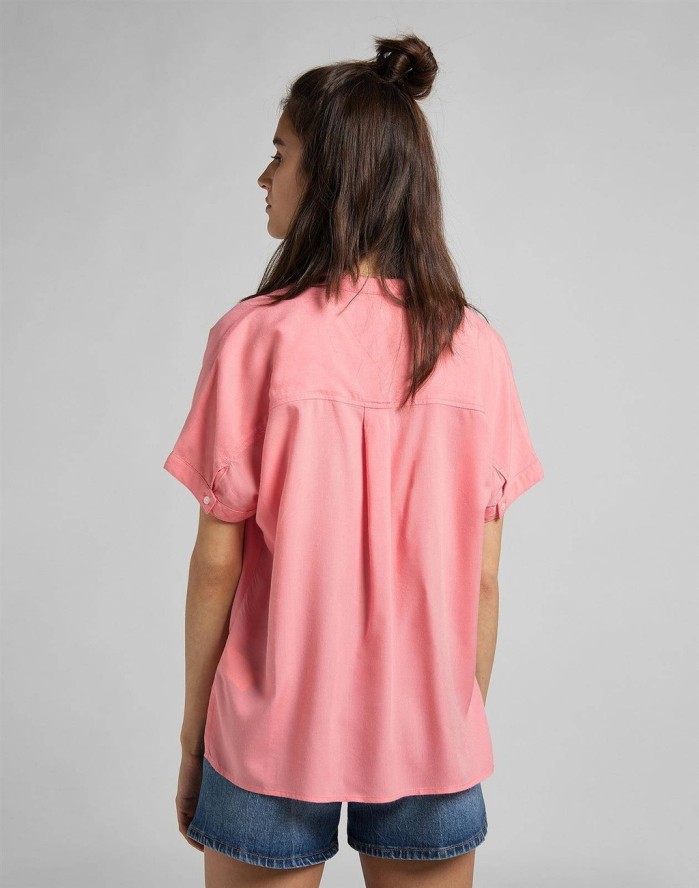 LEE CAP SLEEVE SHIRT DAMSKA KOSZULA KRÓTKI RĘKAW CHERRY BLOSSOM L46FZBQJ 112110920