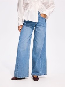 Jeansy wide leg soft - niebieski