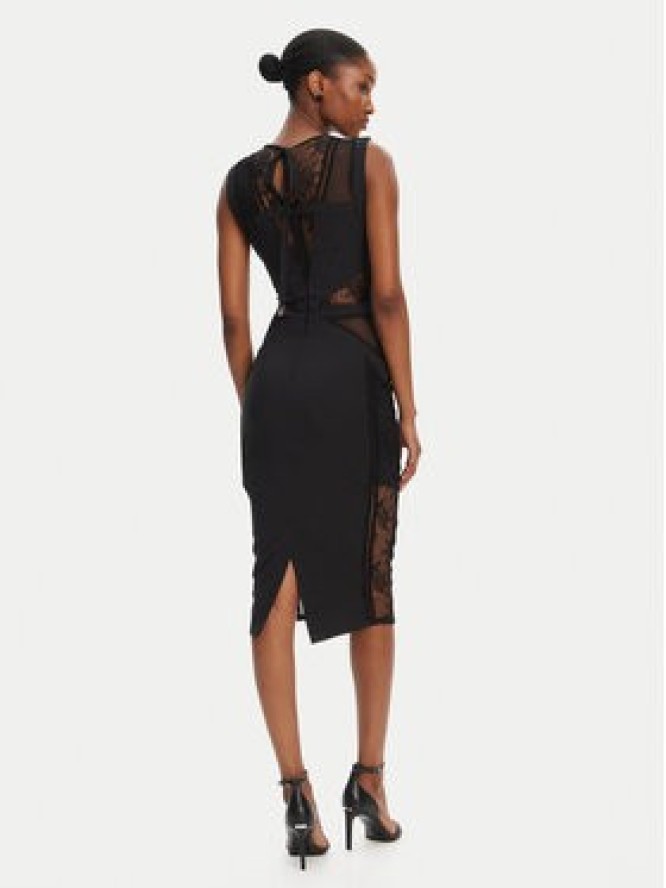 Babylon Sukienka koktajlowa EL0734 Czarny Slim Fit