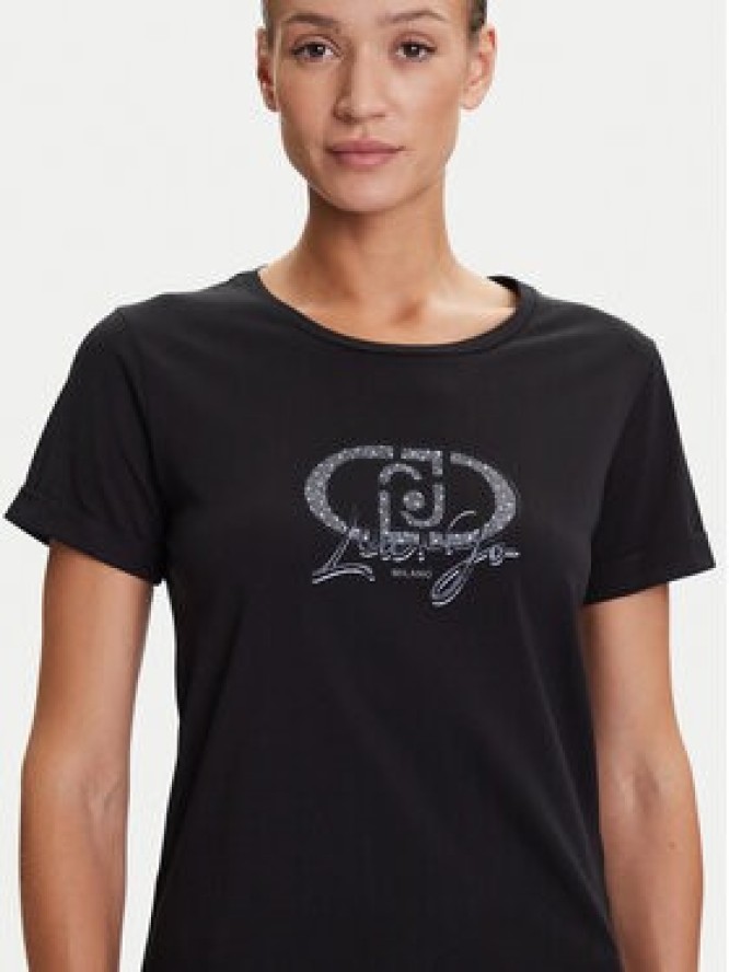 Liu Jo Sport T-Shirt TF5163 JS923 Czarny Regular Fit