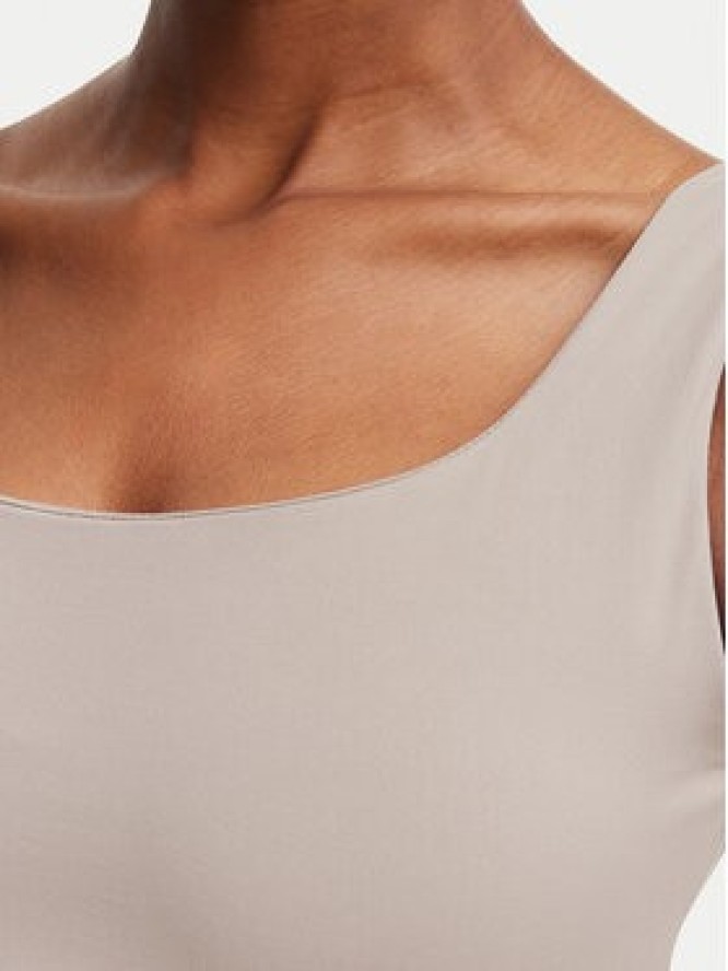 Guess Top V6YP18 K4788 Beżowy ciemny Slim Fit