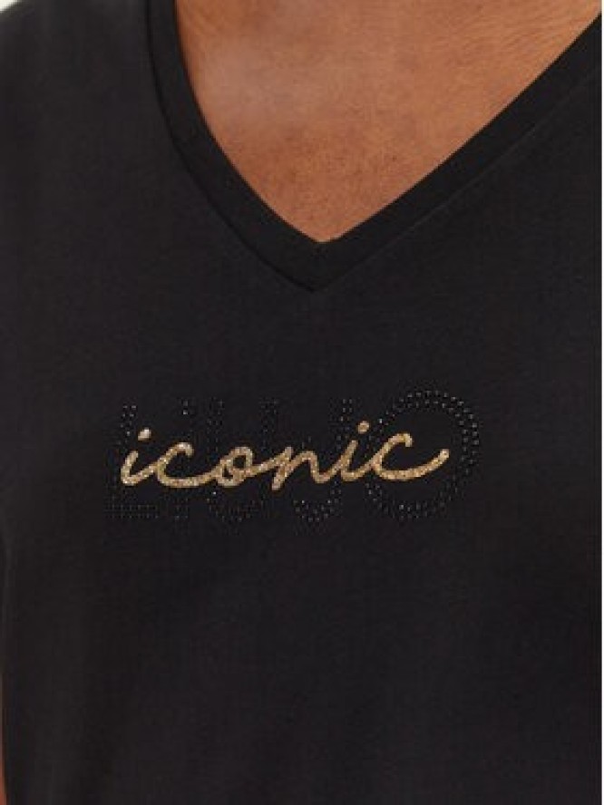 Liu Jo Sport T-Shirt TA5179 J6040 Czarny Regular Fit