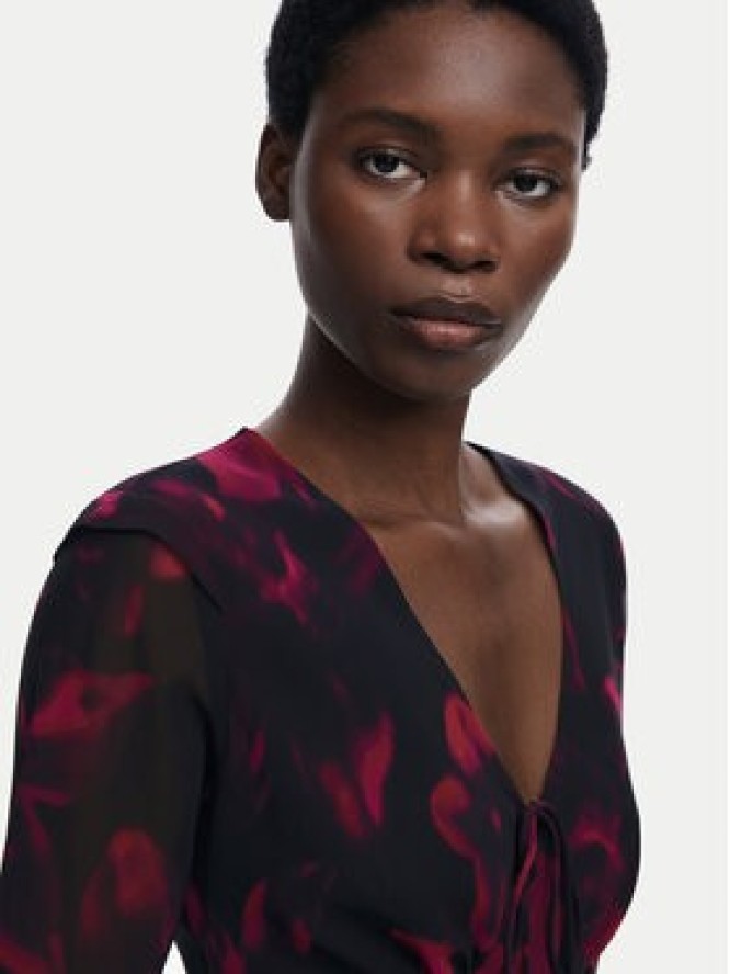 Desigual Sukienka koktajlowa Ratan 25WWVW24 Bordowy Regular Fit