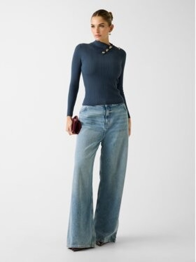 Guess Sweter W6RR07 Z2YK2 Niebieski Regular Fit