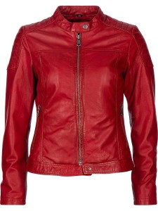7eleven Skórzana kurtka "Stylla" w kolorze czerwonym rozmiar: 36