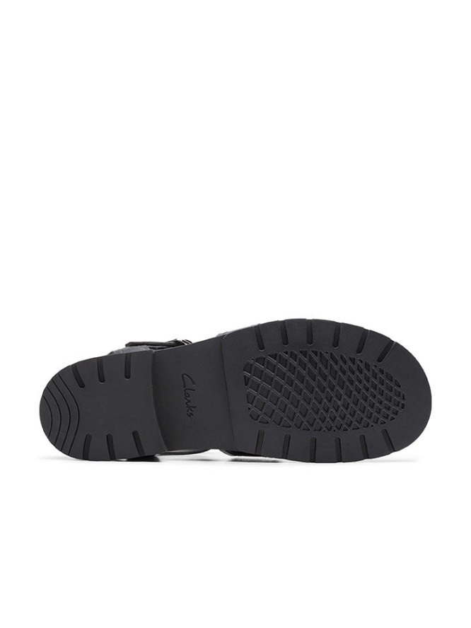 Clarks Skórzane sandały "Orinoco Cove" w kolorze czarnym na obcasie rozmiar: 39,5