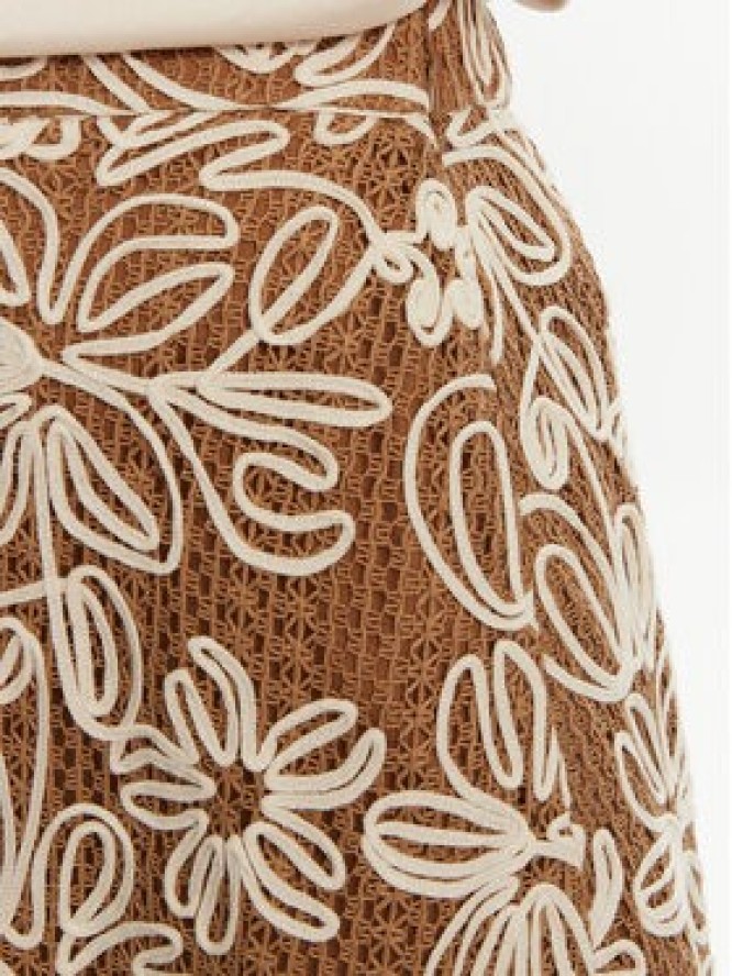 Luisa Spagnoli Spódnica midi Tenente 541989 Beżowy Regular Fit