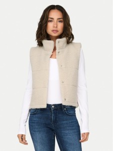 ONLY Bezrękawnik Sandra 15320630 Beżowy Regular Fit