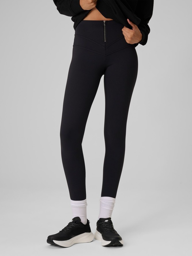 4F Legginsy dzianinowe damskie - czarne S