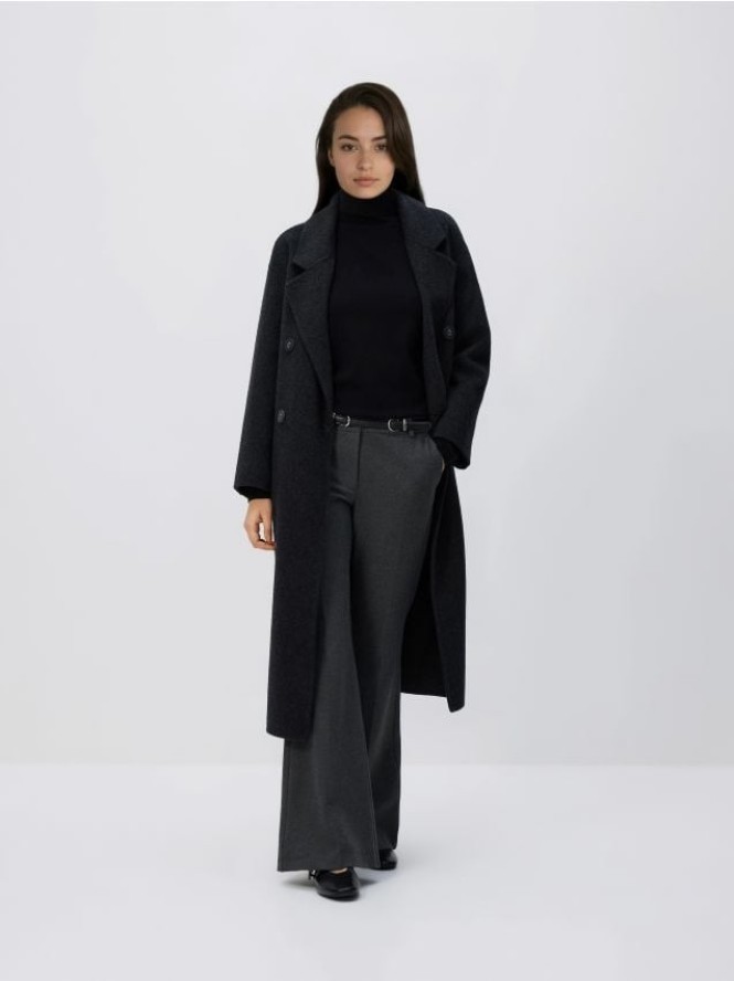 Spodnie z paskiem - szary