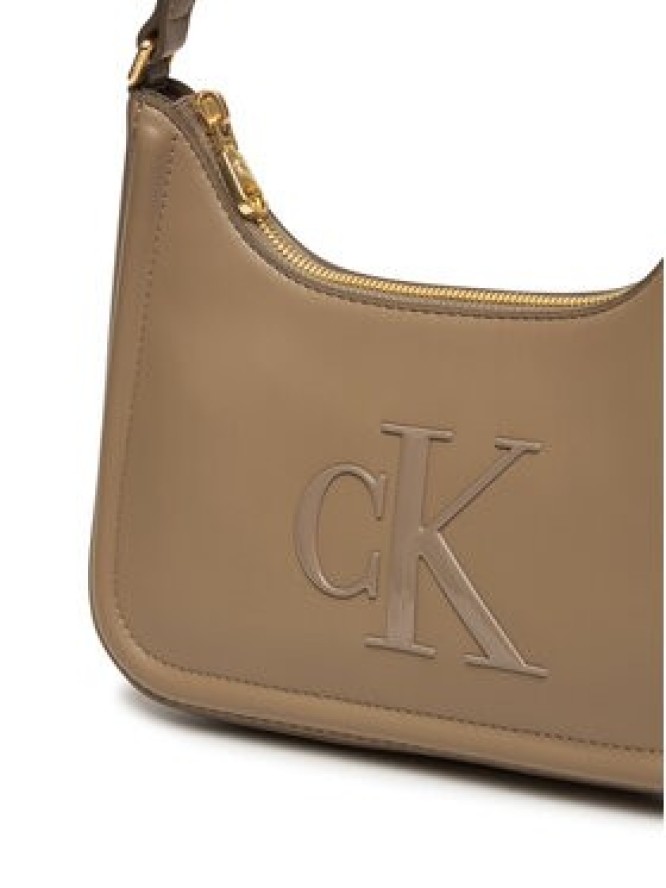 Calvin Klein Torebka Bold Ck Small Shoulder Bag LV04F3230G Beżowy