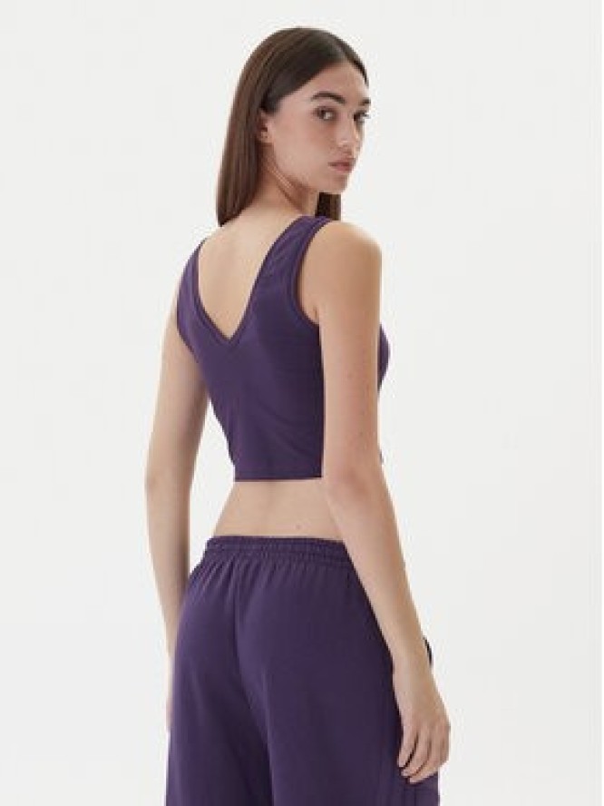 adidas Top Essentials Small Logo KB7127 Fioletowy Slim Fit