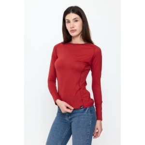 Kona - Cienka Koszula z Długim Rękawem (100% Wełny Merino)