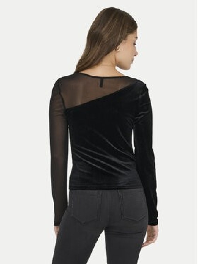 ONLY Bluzka Smooth 15360668 Czarny Slim Fit