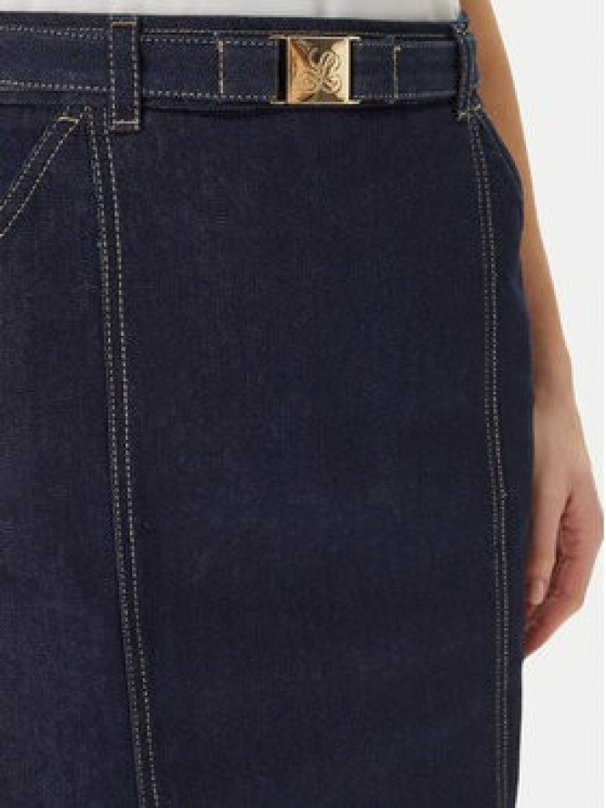 Luisa Spagnoli Spódnica jeansowa Tennista 542818 Granatowy Slim Fit