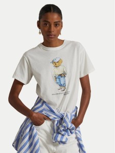 Polo Ralph Lauren T-Shirt 211965107001 Biały Regular Fit