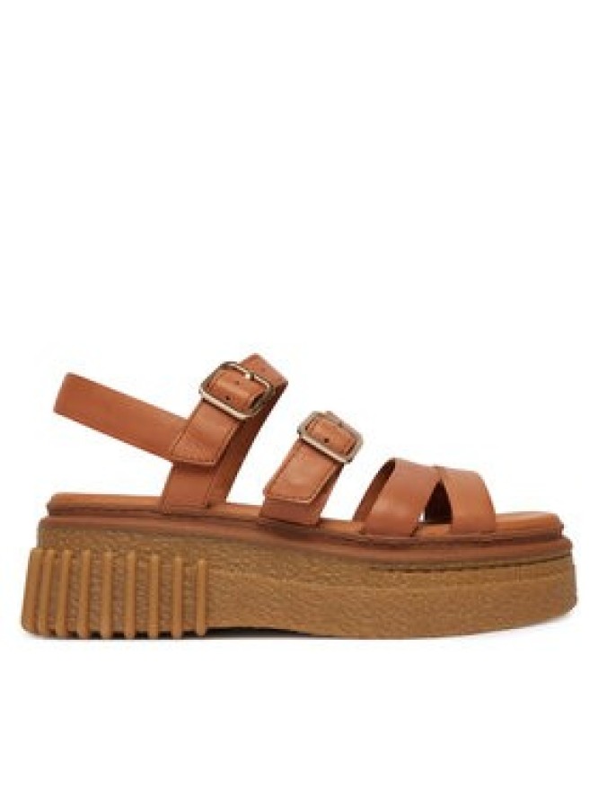 Clarks Sandały Evamar Strap 26185889 Brązowy