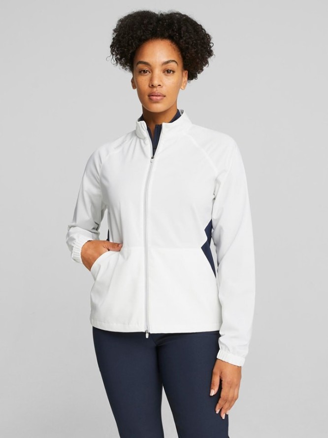 Puma Kurtka przeciwwiatrowa "Monterey" w kolorze biało-granatowym rozmiar: S