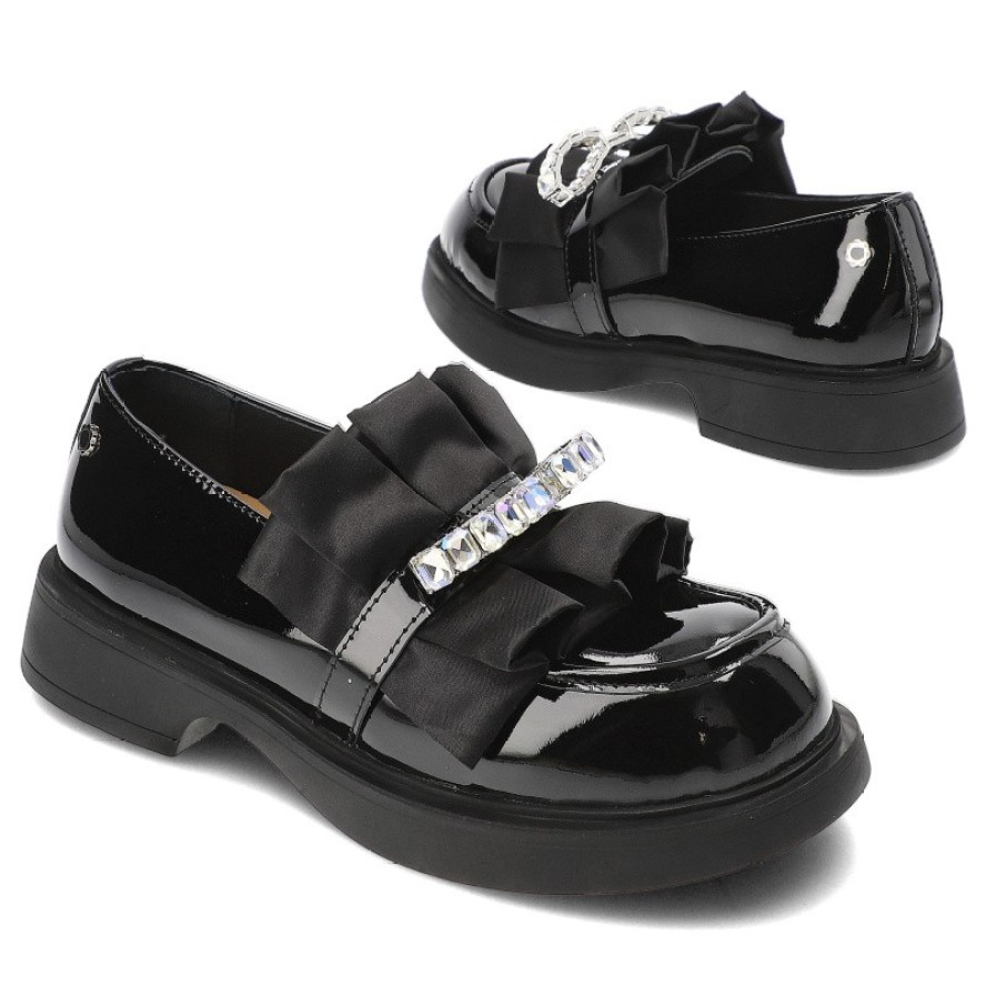 Czarne Półbuty Tuffoni Eleganckie Buty Damskie Premium