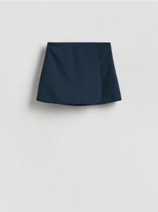 Spódnico-szorty z dodatkiem wiskozy - granatowy
