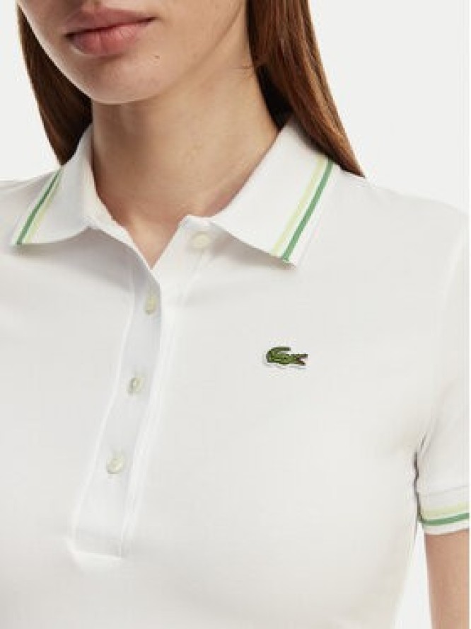 Lacoste Sukienka codzienna EF5288 Biały Regular Fit