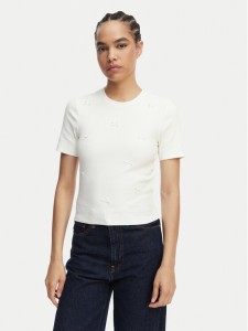 ONLY T-Shirt Femke 15369336 Kremowy Slim Fit