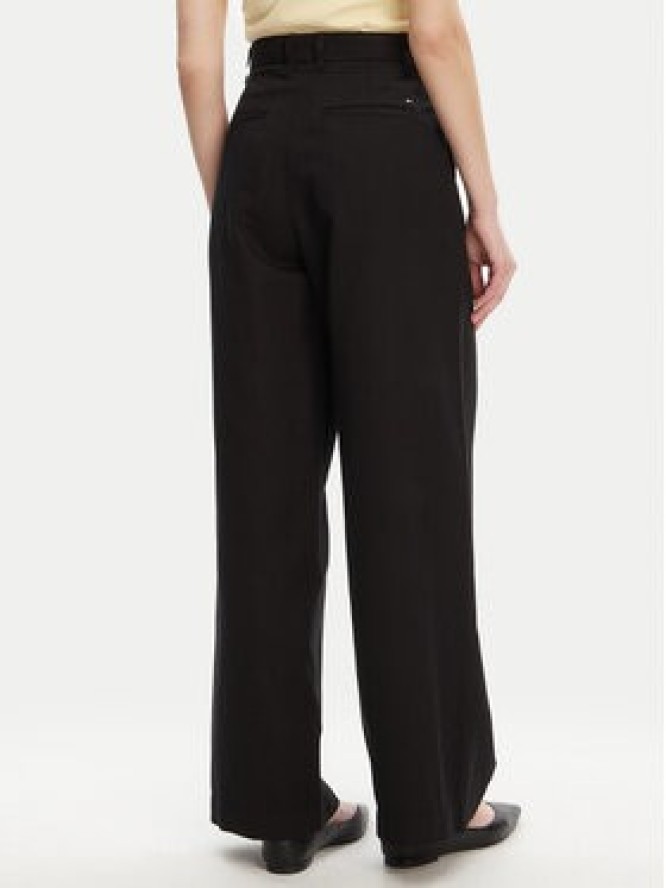 Tommy Hilfiger Spodnie materiałowe WW0WW45780 Czarny Wide Leg