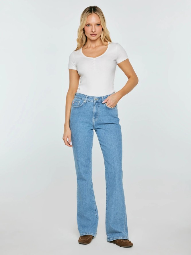 jeansy damskie bootcut niebieskie chiara 144