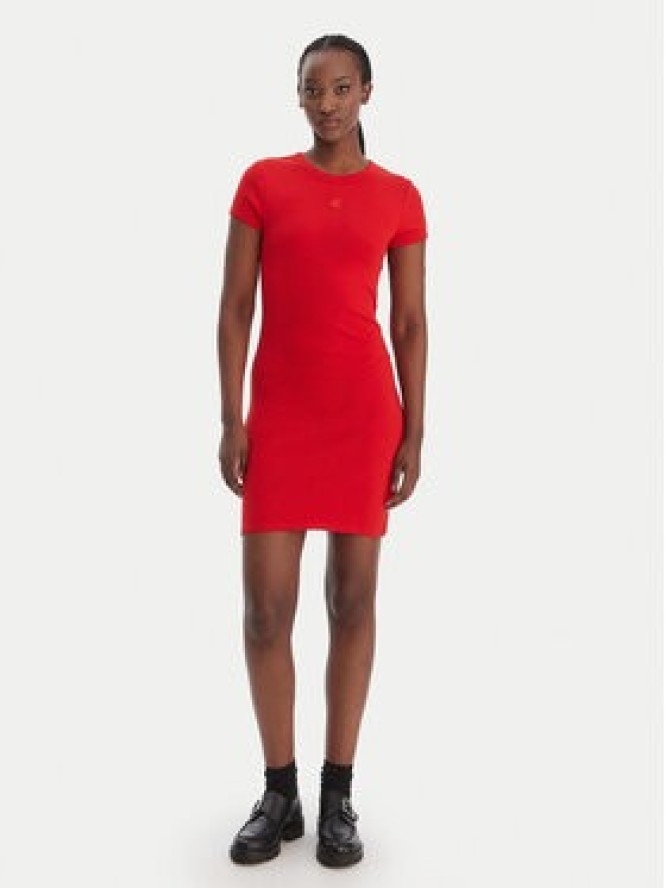 Calvin Klein Jeans Sukienka codzienna LV047B266G Czerwony Slim Fit