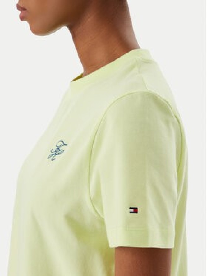 Tommy Hilfiger T-Shirt Logo Embroidery WW0WW48699 Żółty jasny Regular Fit