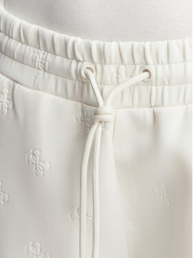 Guess Spodnie dresowe V6YB10 K4295 Kremowy Regular Fit