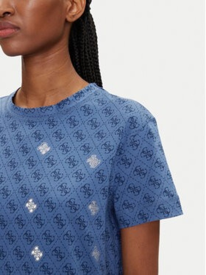 Guess T-Shirt V5GI16 I3Z14 Granatowy Regular Fit