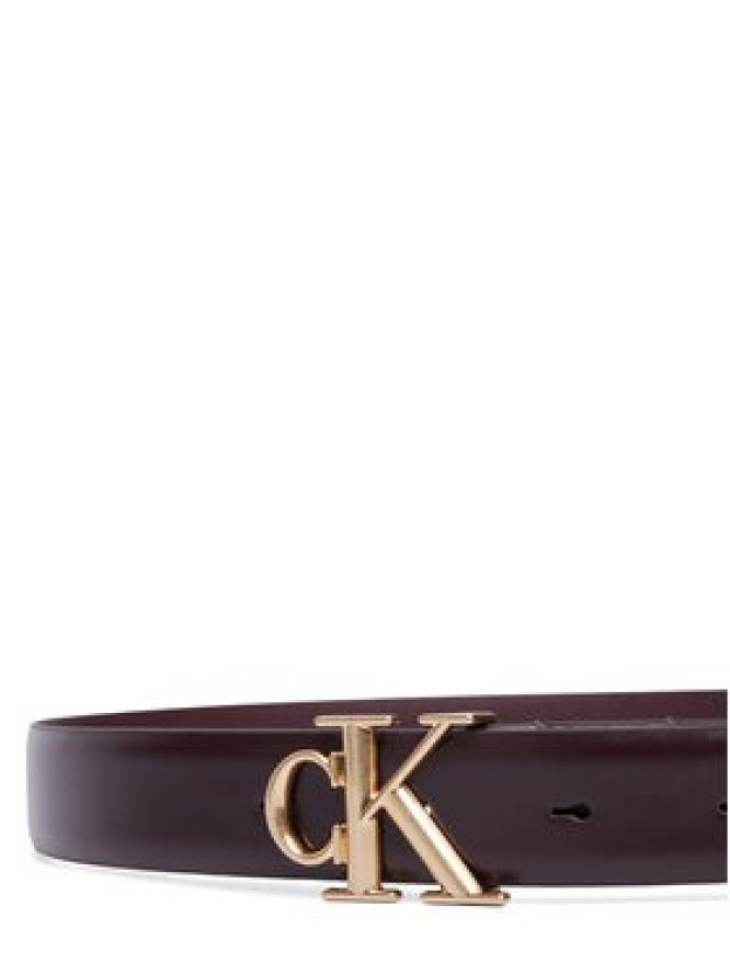 Calvin Klein Torebka Round Ck Buckle 30Mm Belt Smooth LV04F7074G Kremowy