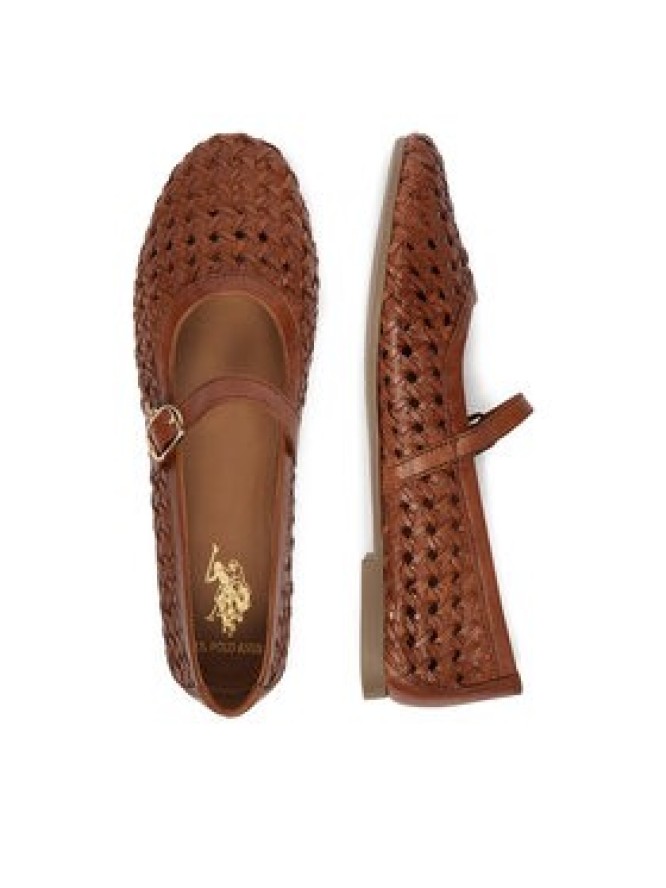 U.S. Polo Assn. Baleriny EO-LARISA001W/6L1 Brązowy jasny