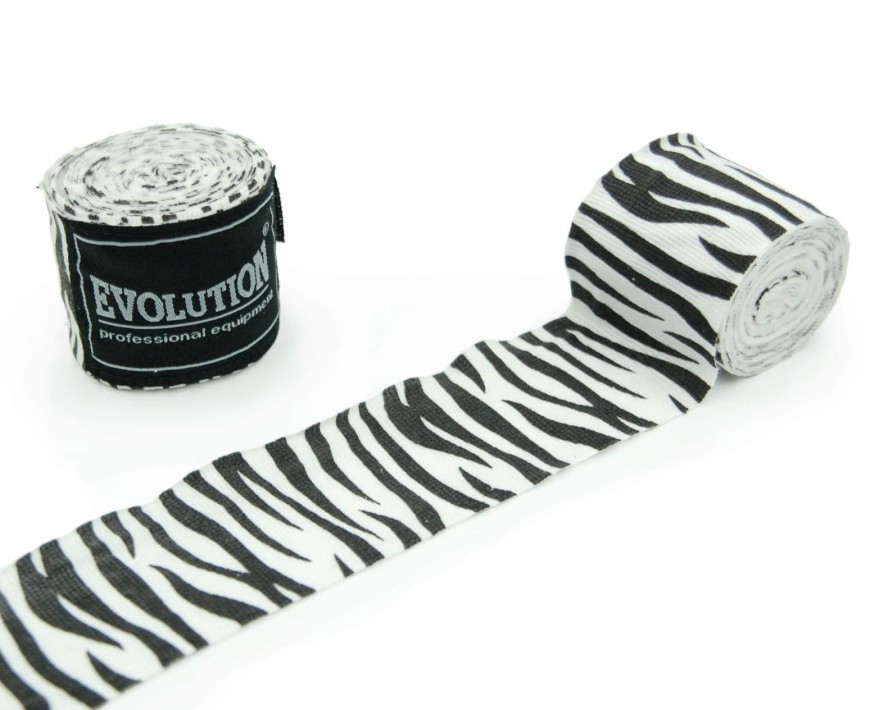 Bandaż bokserski Evolution Professional Equipment Zebra 4,5 m