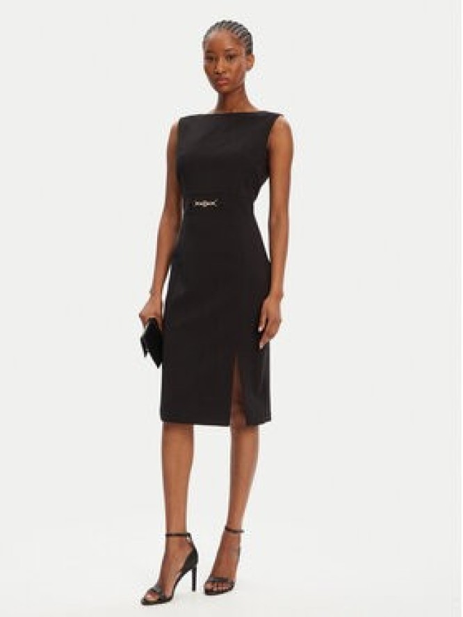 Fracomina Sukienka koktajlowa FR25WD2001W42901 Czarny Regular Fit